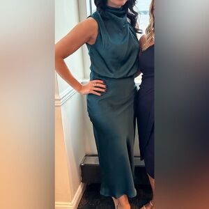 Petal & Pup - ANABELLE HALTER NECK MIDI DRESS - TEAL